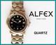 NEW OLD STOCK ALFEX QUARTZ MEN'S Wrist Watch Swiss Made WATER PROOF
