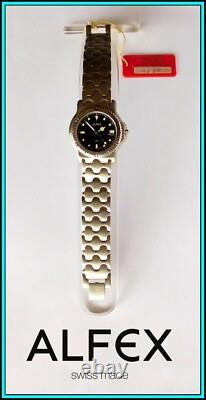 NEW OLD STOCK ALFEX QUARTZ MEN'S Wrist Watch Swiss Made WATER PROOF