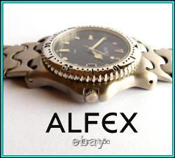 NEW OLD STOCK ALFEX QUARTZ MEN'S Wrist Watch Swiss Made WATER PROOF