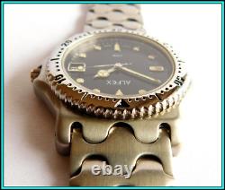 NEW OLD STOCK ALFEX QUARTZ MEN'S Wrist Watch Swiss Made WATER PROOF
