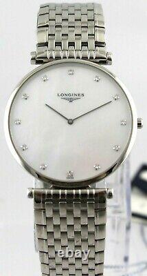 NEW OLD STOCK Longines LA Grande Classique L4.766.4.87.6 Diamond Pearl Men Watch