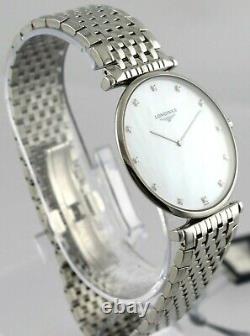 NEW OLD STOCK Longines LA Grande Classique L4.766.4.87.6 Diamond Pearl Men Watch