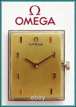 NEW OLD STOCK Omega DeVille 111.053, Cal. 620 UNUSUAL Art Deco GOLDEN DIAL