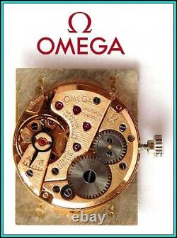 NEW OLD STOCK Omega DeVille 111.053, Cal. 620 UNUSUAL Art Deco GOLDEN DIAL