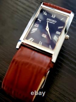 NEW OLD STOCK Rare Vintage Seiko Slim Tank Men's Leather Watch