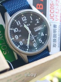 NEW OLD STOCK Vintage Seiko Alba V158-0AX0 SOLAR MILITARY WATCH (1990s) RARE