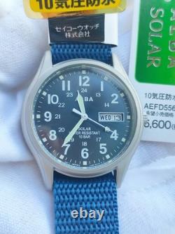 NEW OLD STOCK Vintage Seiko Alba V158-0AX0 SOLAR MILITARY WATCH (1990s) RARE