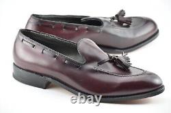 NEW OLD STOCK w BOX FOOTJOY CLASSICS 11.5D BURGUNDY CALF TASSEL LOAFERS SHOES