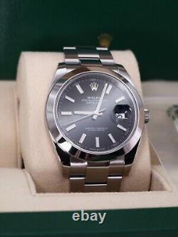 NEW Old Stock 2022 ROLEX Datejust 41MM 126300 Stainless Steel Oyster BLACK Dial