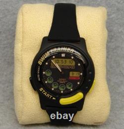NEW-Old-Stock Vintage Casio SWM-100 SWIM TRAINER Ana-Digi Watch BLACK Dial m. 723