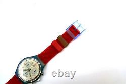 NEW Swatch Chrono Watch JFK SCN103 with Case & Papers 1992 NOS New Battery Vintage