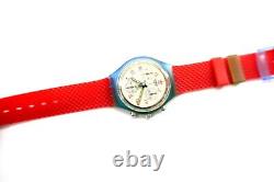 NEW Swatch Chrono Watch JFK SCN103 with Case & Papers 1992 NOS New Battery Vintage