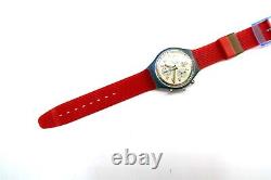 NEW Swatch Chrono Watch JFK SCN103 with Case & Papers 1992 NOS New Battery Vintage