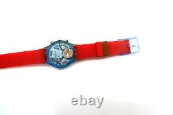 NEW Swatch Chrono Watch JFK SCN103 with Case & Papers 1992 NOS New Battery Vintage