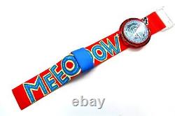 NEW Swatch POP Watch MEEOOOW PWK156 with Case and Paperwork 1992 Cat Design NOS