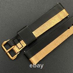 NOS 1957 Hamilton Electric Ventura Vintage Watch Band Real 24KT Gold Applique