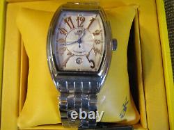 NOS ADEE KAYE Mens Watch Miyota Co. Automatic Stainless Steel White Face withDate