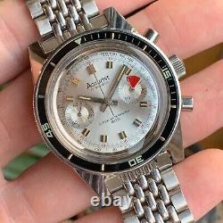 NOS Accurist Super Waterproof 400 Lanteren 248 Stainless Steel Chronograph Watch