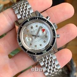 NOS Accurist Super Waterproof 400 Lanteren 248 Stainless Steel Chronograph Watch