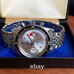 NOS Accurist Super Waterproof 400 Lanteren 248 Stainless Steel Chronograph Watch