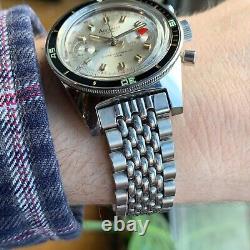 NOS Accurist Super Waterproof 400 Lanteren 248 Stainless Steel Chronograph Watch