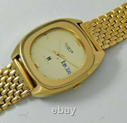 NOS Allwyn Automatic vintage Men's Watchnew old stockGold Platedday-date