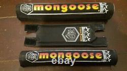 NOS BMX MONGOOSE PAD SET in BLACK 1984 CALIFORNIAN PRO CLASS GENUINE 84