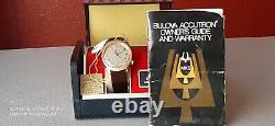 NOS BULOVA ACCUTRON 2191 WATCH RARE UNIV of KENTUCKY WILDCATS DIALKEEPS TIME