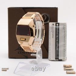 NOS / Box SEIKO Alba AKA W670-4000 Gold LED DARTH VADER Quartz Men Watch JAPAN