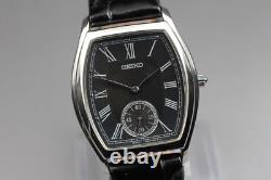 NOS / Box Seiko 6G28-00A0 34mm Black Roman Dial Small Second Quartz Men's