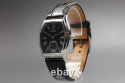 NOS / Box Seiko 6G28-00A0 34mm Black Roman Dial Small Second Quartz Men's