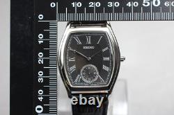 NOS / Box Seiko 6G28-00A0 34mm Black Roman Dial Small Second Quartz Men's