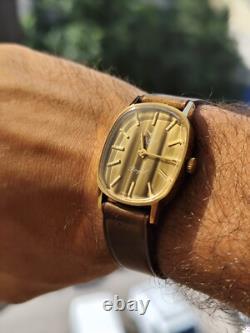 NOS Camy Genève Royal 1970s Swiss Made 18K Gold-Plated Vintage