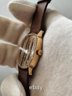 NOS Camy Genève Royal 1970s Swiss Made 18K Gold-Plated Vintage