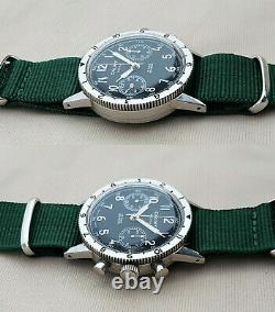 NOS Cauny Prima vintage mechanical chronograph valjoux 7733 type 20 swiss watch