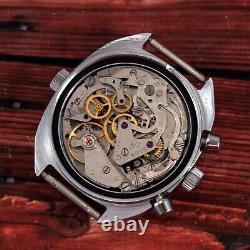 NOS! Chronograph POLJOT 1st MChZ Watch Soviet Well Working Vintage USSR Cal 3133