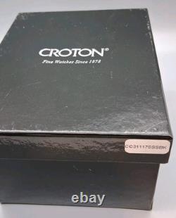 NOS Croton Chronograph Watch 20ATM Japan Quartz SS Sapphire Crystal