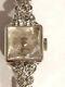 NOS Defect Antique Vintage Garon Women's Wrist Watch with Diamonds 17 Jewels W445