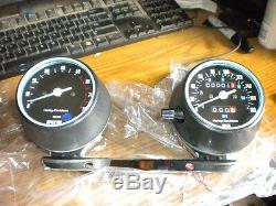 NOS Harley Davidson Gauges Speedometer Speedo Tach Tachometer KM/H KMH FXR
