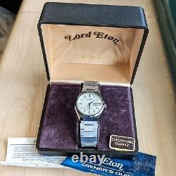 NOS LORD ETON Quartz Watch Day/Date A Product of Phillips Time Corp. In Box