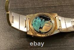 NOS Leisure Craft Products 9700 LED Digital Gold Tone Retro Watch Matching Band