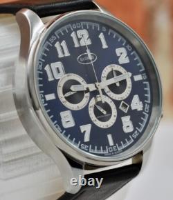 NOS MOSCOW CLASSIC BAYKAL russian mechanical Poljot Chronograph 31681 XXL watch