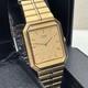NOS Men's Neo Vintage Watch SEIKO 7430-5510 Gold Tone Tank 1980s Box New Bat
