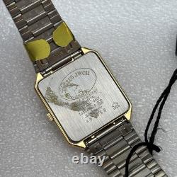 NOS Men's Neo Vintage Watch SEIKO 7430-5510 Gold Tone Tank 1980s Box New Bat