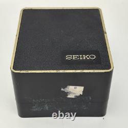 NOS Men's Neo Vintage Watch SEIKO 7430-5510 Gold Tone Tank 1980s Box New Bat