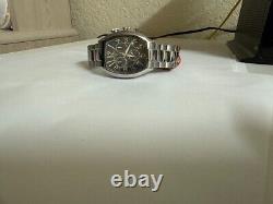 NOS Men's Swiss legend stainless steel tonneau shape chronograph watch RARE