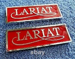 NOS NEW OEM Ford 4 Inch Long F-Series Bronco Red XLT LARIAT Cab Emblem Ornament