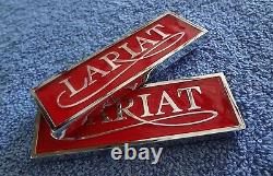 NOS NEW OEM Ford 4 Inch Long F-Series Bronco Red XLT LARIAT Cab Emblem Ornament