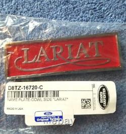 NOS NEW OEM Ford 4 Inch Long F-Series Bronco Red XLT LARIAT Cab Emblem Ornament