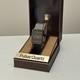 NOS Neo Vintage Pulsar V250-5240 Men's Quartz Watch Tank 1980s Black Grey Gold